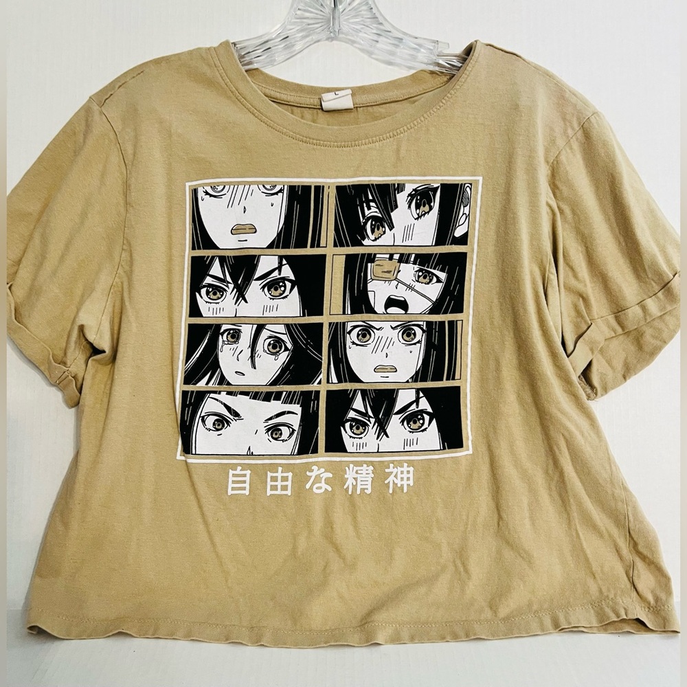 VibeN Anime Cropped T Shirt